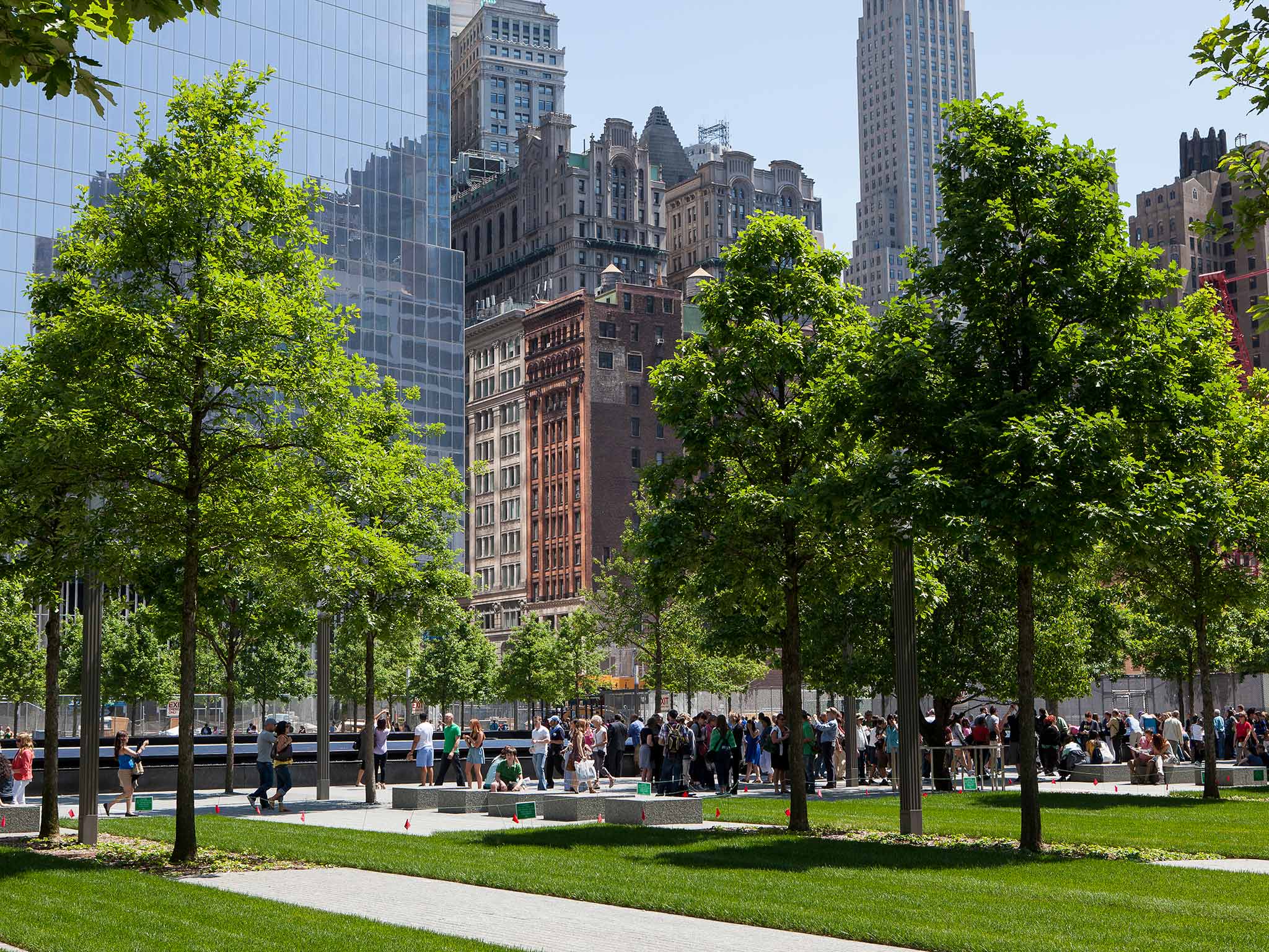 Memorial view with trees